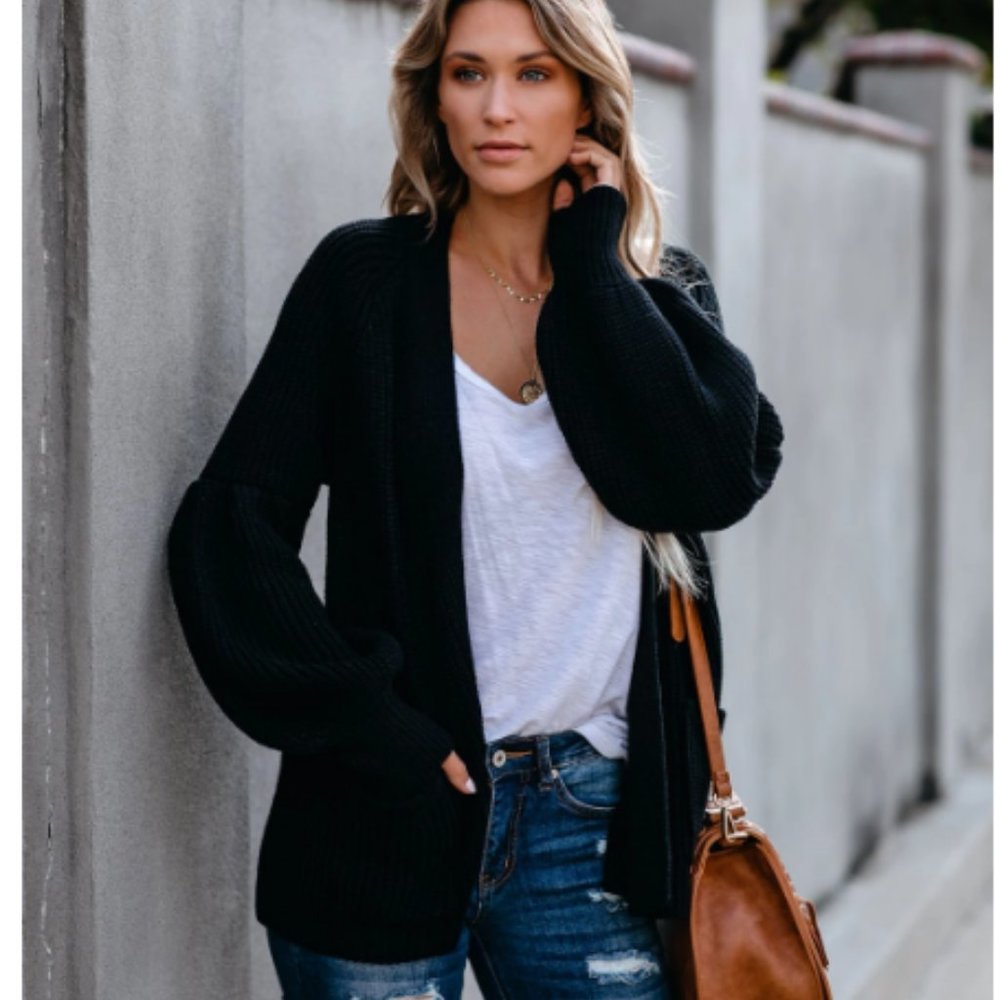 SASHA Knit Pocketed Cardigan